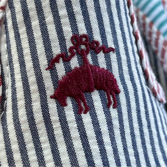 Brooks Brothers + Sperry Striped Slip-On Shoes with Logo Mens 8 Womens 9.5 - Picture 4 of 9